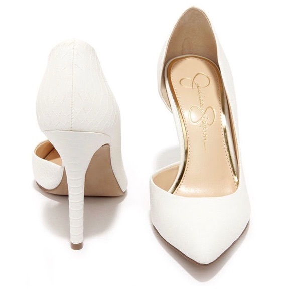 Jessica Simpson Shoes - Jessica Simpson White Heels